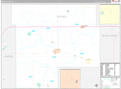 Grundy County, IA Digital Map Premium Style