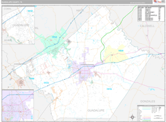 Guadalupe County, TX Digital Map Premium Style