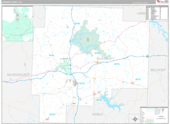 Guernsey County, OH Digital Map Premium Style