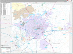 Guilford County, NC Digital Map Premium Style