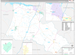 Halifax County, NC Digital Map Premium Style