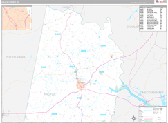 Halifax County, VA Digital Map Premium Style