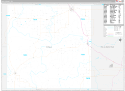 Hall County, TX Digital Map Premium Style