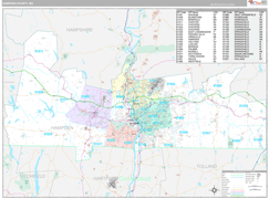 Hampden County, MA Digital Map Premium Style