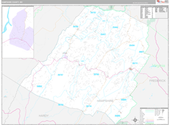 Hampshire County, WV Digital Map Premium Style