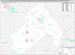 Hampton County, SC Digital Map Premium Style