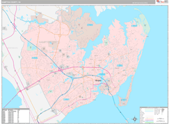 Hampton County, VA Digital Map Premium Style