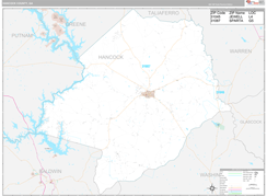Hancock County, GA Digital Map Premium Style