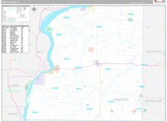 Hancock County, IL Digital Map Premium Style