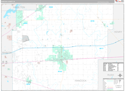 Hancock County, IN Digital Map Premium Style