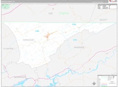 Hancock County, TN Digital Map Premium Style