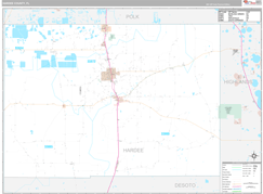 Hardee County, FL Digital Map Premium Style