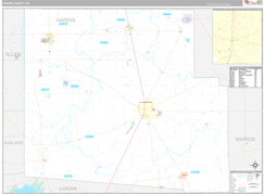 Hardin County, OH Digital Map Premium Style