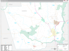 Hardin County, TX Digital Map Premium Style