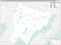 Hardy County, WV Digital Map Premium Style