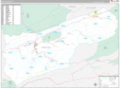 Harlan County, KY Digital Map Premium Style