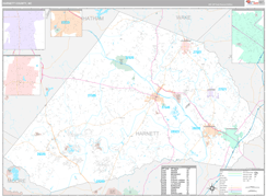 Harnett County, NC Digital Map Premium Style