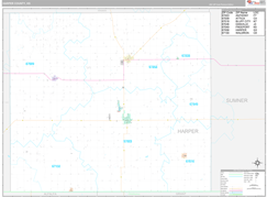 Harper County, KS Digital Map Premium Style