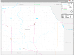 Harper County, OK Digital Map Premium Style