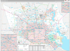 Harris County, TX Digital Map Premium Style