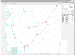 Harrison County, IA Digital Map Premium Style