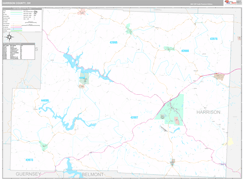 Harrison County, OH Digital Map Premium Style