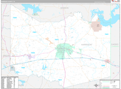 Harrison County, TX Digital Map Premium Style