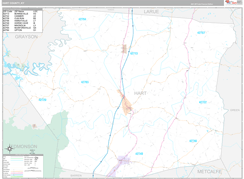 Hart County, KY Digital Map Premium Style