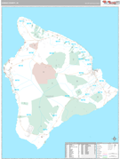 Hawaii County, HI Digital Map Premium Style