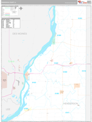 Henderson County, IL Digital Map Premium Style