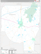 Henderson County, TN Digital Map Premium Style