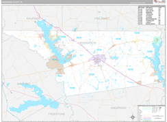 Henderson County, TX Digital Map Premium Style