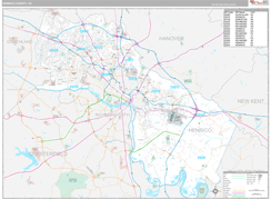 Henrico County, VA Digital Map Premium Style