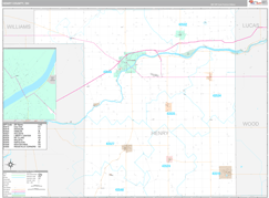 Henry County, OH Digital Map Premium Style