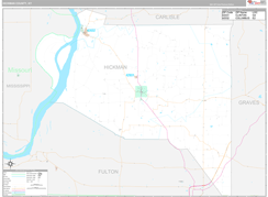 Hickman County, KY Digital Map Premium Style