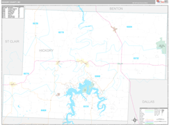 Hickory County, MO Digital Map Premium Style