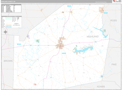 Highland County, OH Digital Map Premium Style