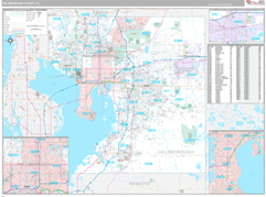 Hillsborough County, FL Digital Map Premium Style