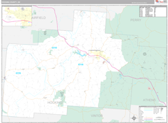 Hocking County, OH Digital Map Premium Style