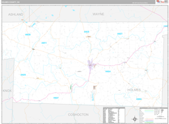 Holmes County, OH Digital Map Premium Style