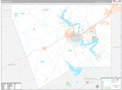 Hood County, TX Digital Map Premium Style