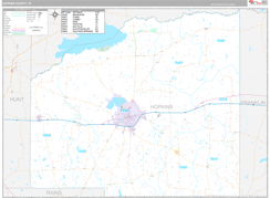 Hopkins County, TX Digital Map Premium Style