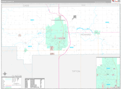 Howard County, IN Digital Map Premium Style