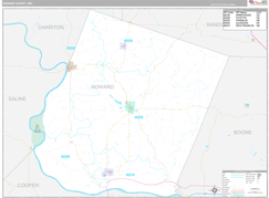 Howard County, MO Digital Map Premium Style