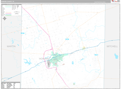 Howard County, TX Digital Map Premium Style