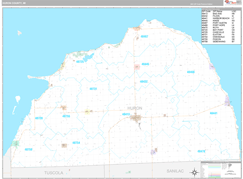 Huron County, MI Digital Map Premium Style