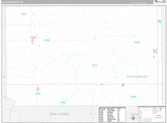 Hutchinson County, SD Digital Map Premium Style