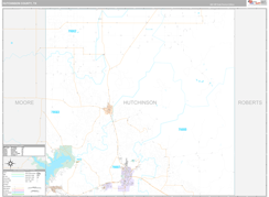 Hutchinson County, TX Digital Map Premium Style