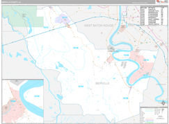 Iberville Parish (County), LA Digital Map Premium Style