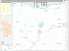 Iowa County, WI Digital Map Premium Style